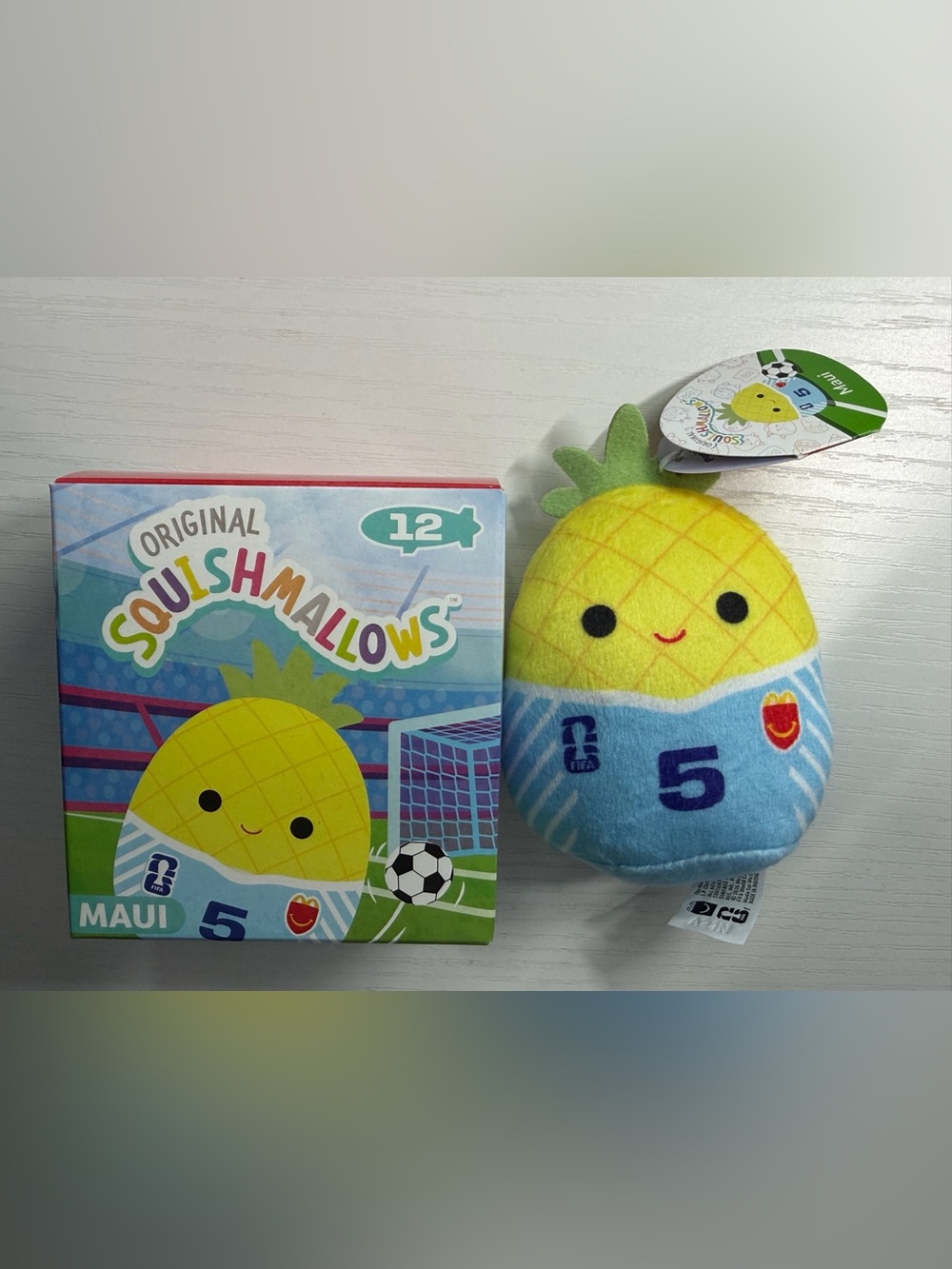 2026 McDonalds Happy Meal toy Squishmallows #12 Maui FIFA Soccer Plush NIB